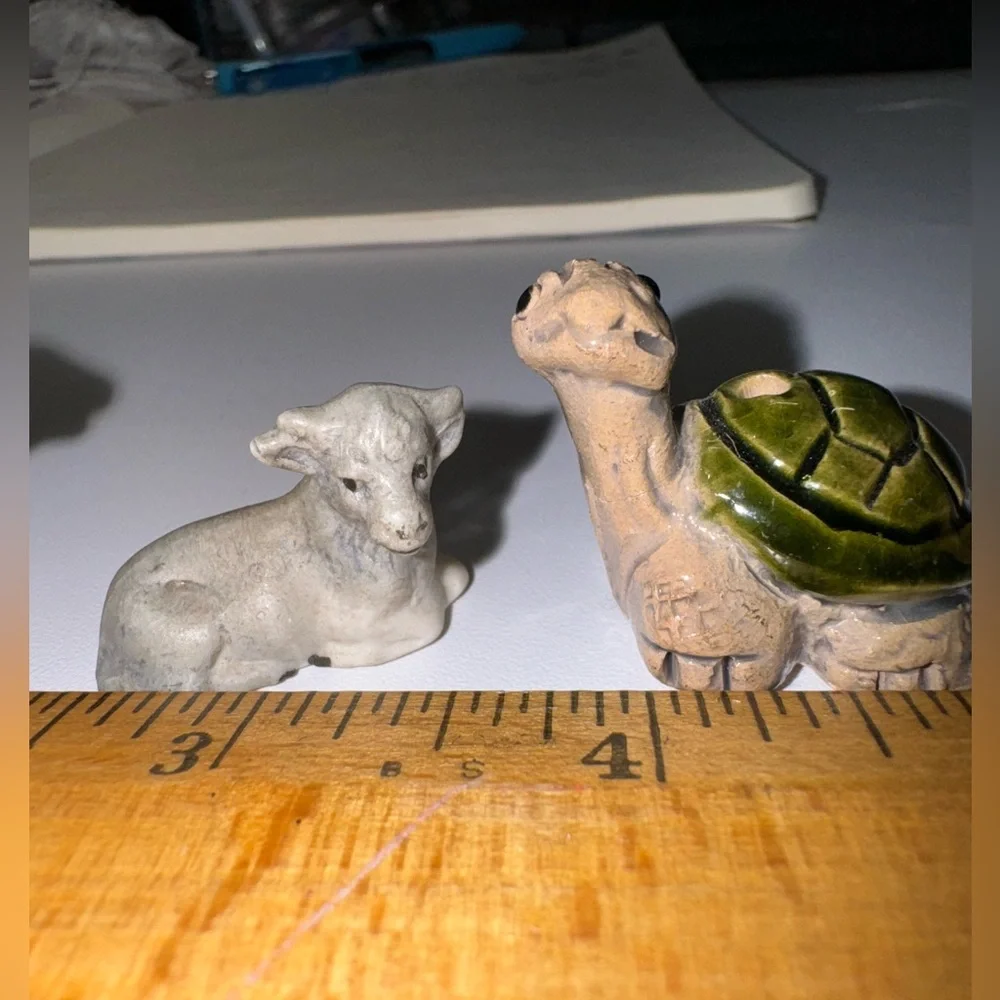 Lot of Miniature Figurines Frog Dog Turtle Polar Bear Animals Lamb Goat & Rabbit - Picture 11 of 16